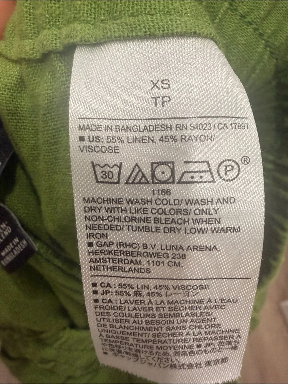 Banana Republic Apple green Drawstring Linen Pants
